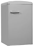 Exquisit Retrokühlschrank RKS120-V-H-160F grau | 122 L Volumen | Kühlschrank Retro freistehend | Türablagen…