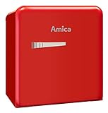 Amica KBR 331 100 R Retro Kühlbox / Chili Red (Rot) / 51cm (H) x 44cm (B) x 51cm (T) / Retro-Design…