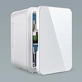 GZOKMOG mini kühlschrank glastür, 4L Kosmetik kühlschrank klein, Warm Inkubator lautlos mit Kühl und…