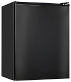 Exquisit Mini Kühlschrank KB60-V-090E schwarz | 52 l Nutzinhalt | LED-Innenbeleuchtung | Glasablagen…