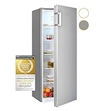 Exquisit Vollraumkühlschrank KS320-V-H-010E inoxlook | Kühlschrank ohne Gefrierfach freistehend 242…