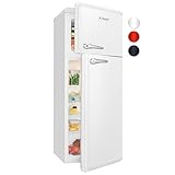 Bomann Retro Kühlschrank mit Gefrierfach | Vintage Kühlgefrierkombi Inhalt 208 L | Kühlen: 160 L, Gefrieren:…
