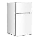 GOPLUS 90L Kühlschrank, Mini-Kühlschrank mit 27L Gefrierfach, Gefrierschrank mit Stahlrahmen & einstellbarem…