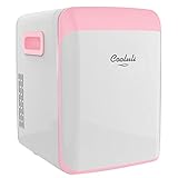 Cooluli Mini-Kühlschrank für Schlafzimmer, Auto, Schreibtisch, Studentenwohnheim, 12 V, tragbarer Kühler…