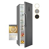 Exquisit Vollraumkühlschrank KS360-V-HE-040D inoxlook | Kühlschrank ohne Gefrierfach freistehend 359…