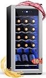 WIE Weinkühlschrank Compressor 53 Liter 18 Flaschen Getränkekühlschrank Kleiner Weinschrank Klein Wein-Kühlschrank…