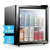 Mini Kühlschrank mit glastür von 35-98 Litern (Temperatur 0-10ºC). Getränkekühlschrank klein mit niedrigem…