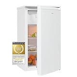 Exquisit Kühlschrank KS5117-3-040E weiss | Standgerät | 81 l Volumen | Weiß | Glasablagen | Freistehend…