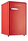 Retro Kühlschrank mit Gefrierfach Feuer Rot KS 95RT FR A+ 90 Liter Nostalgie Design
