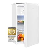 Exquisit Kühlschrank KS117-3-010E weiss | Kühlschrank mit Gefrierfach freistehend 82 l Volumen | Gemüsefach…