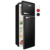 Bomann Retro Kühlschrank mit Gefrierfach | Vintage Kühlgefrierkombi Inhalt 208 L | Kühlen: 160 L Gefrieren:…
