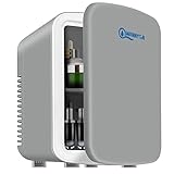 WANNYTON Mini Kühlschrank 4 Liter / 6 Dosen, tragbarer kleiner Kühlschrank mit Kühl- und Heizfunktion,…