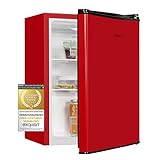 Exquisit Mini-Kühlschrank KB60-V-090E rot PV | 52 Liter Volumen | Mini Kühlschrank für Getränke | Kühlschrank…