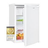 Exquisit Kühlschrank KS516-4-E-040E weiss | Kühlschrank mit Gefrierfach freistehend 109 L Volumen |…