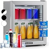 Klarstein Kühlschrank, Mini Kühlschrank mit Glastüre, Mini-Kühlschrank für Getränke, Snacks & Kosmetik,…