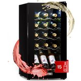 Klarstein Weinkühlschrank Shiraz 15 Slim Uno, für 15 Standardflaschen á 0,75l,Wein Flaschenkühlschrank…