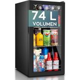 Heinrich´s Getränkekühlschrank mit Glastür HGK 3274, 84 cm hoch, 45 cm breit, Mini Kühlschrank mit LED-Innenraumbeleuchtung…