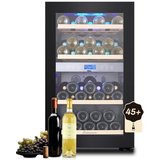kalamera Weinkühlschrank KRC-120BFG, für 45 Standardflaschen á 0,75l,2 Zonen