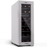 Klarstein Weinkühlschrank Shiraz 18 Duo, für 18 Standardflaschen á 0,75l,Wein Flaschenkühlschrank Weintemperierschrank…