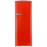 exquisit Kühlschrank RKS325-V-H-160F rot, 144 cm hoch, 55 cm breit, 229 L Volumen