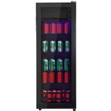 REDOM Kühlschrank 128L mit Gefrierfach, Glastür, LED-Beleuchtung, verstellebare Ablage SC-128P, 110…