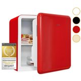 exquisit Kühlschrank Retro CKB45-0-031F, 50 cm hoch, 48.5 cm breit, kompakter Mini-Kühlschrank mit Eisfach…