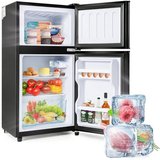 Merax Table Top Kühlschrank mit Gefrierfach, LED-Beleuchtung, Kühl- und Gefrierfunktion BCD-86A, 87…
